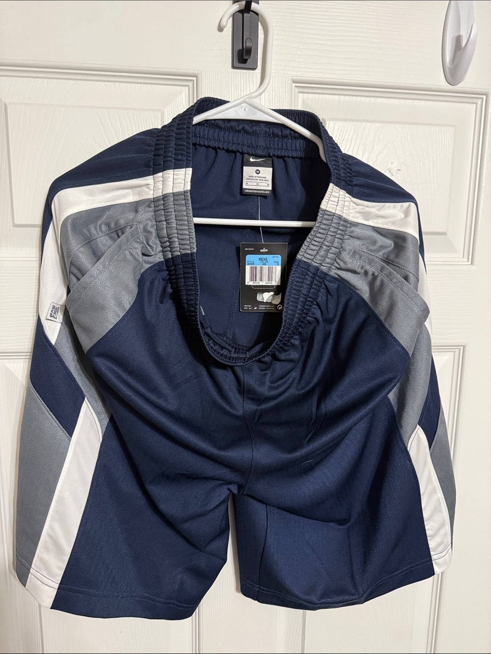 Nike Men's Navy & White Athletic Shorts